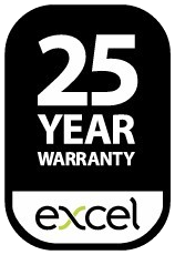 Excel 25 year warranty badge